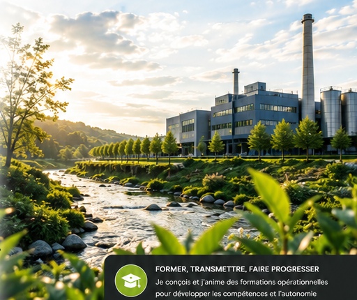 Usine et environnement végétalisé